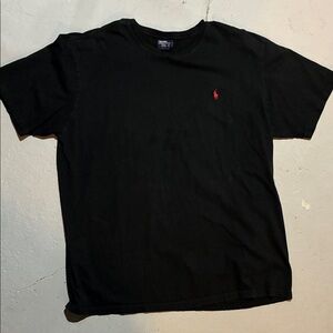 Polo by Ralph Lauren Black Men's Tee with Red Logo